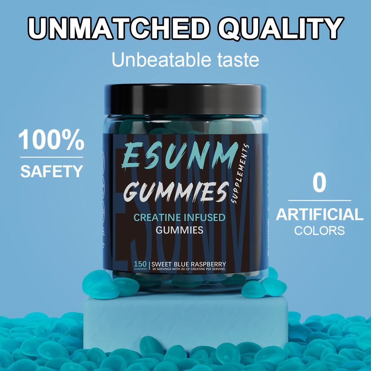 Gomitas de Creatina – Blueberry o Fresa (150 unidades)