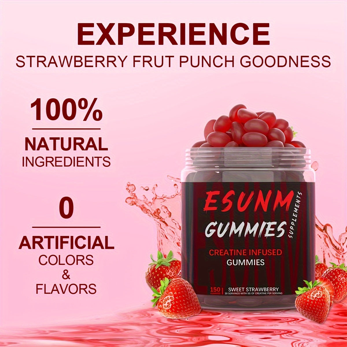 Gomitas de Creatina – Blueberry o Fresa (150 unidades)
