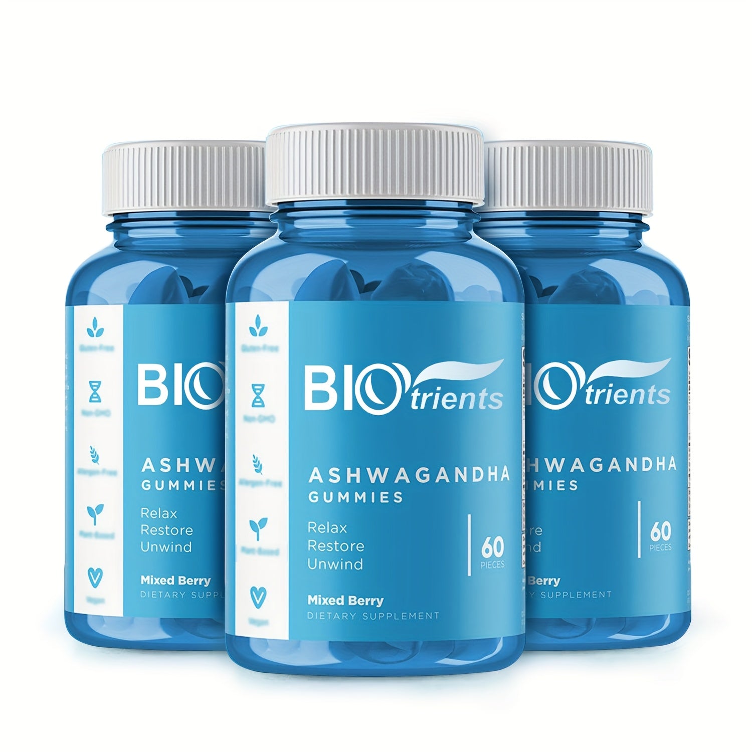 Ashwagandha Gummies con Vitamina D – Relajación, Sueño Reparador y Energía Natural | BIOTRIENTS